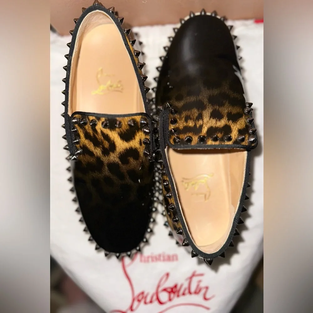 Christian Louboutin Studded Patent Leather Sneakers - Picture 7 of 7